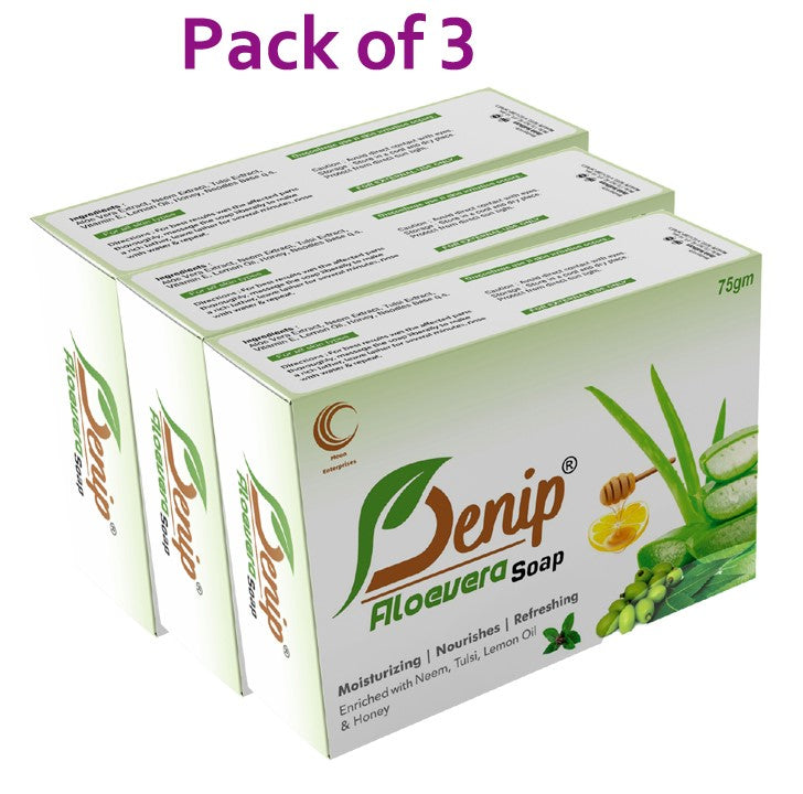Denip Aloe Vera Soap – Clear Skin Refresh Bar | Pack of 3