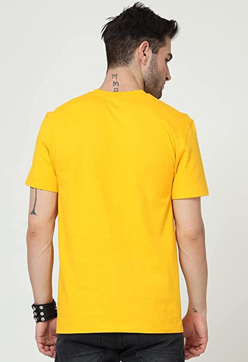 High Quality Yellow Printed T-Shirt