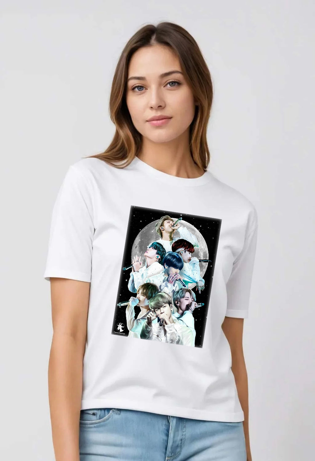 Chic Style Printed White Women’s T-Shirt
