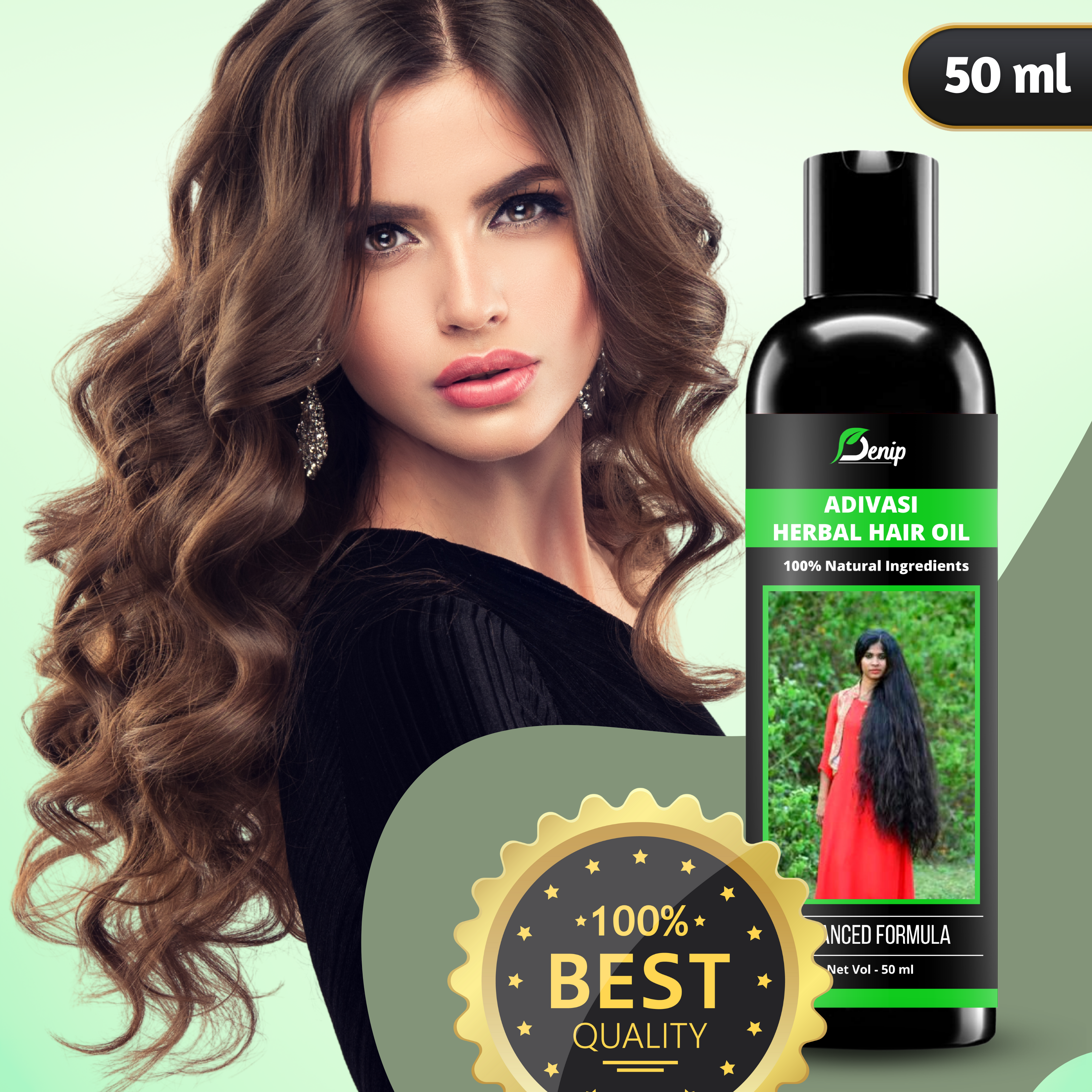 Denip Adivasi Hair Growth Oil – Herbal Roots Strengthening Elixir