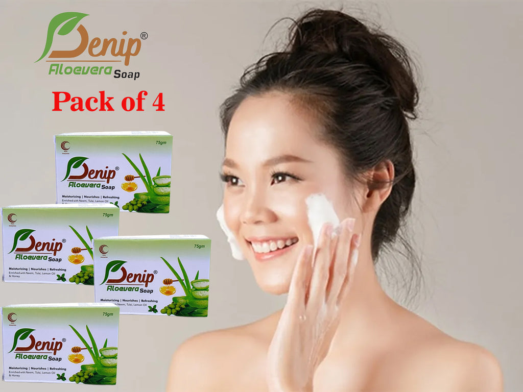 Denip Aloe Vera Soap – Clear Skin Refresh Bar | Pack of 4