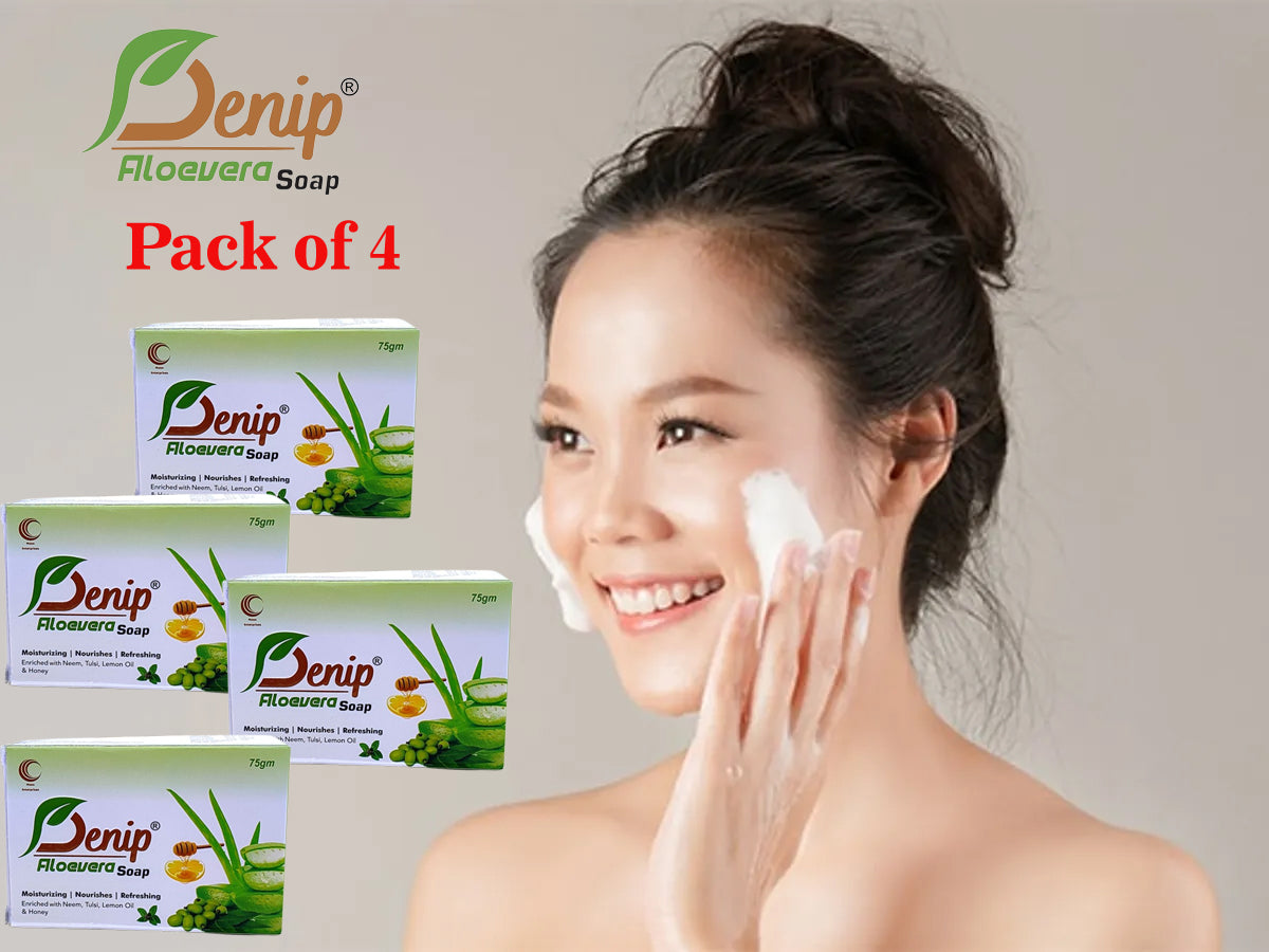 Denip Aloe Vera Soap – Clear Skin Refresh Bar | Pack of 4