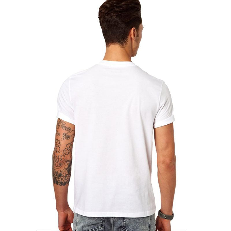 High Quality Matty White Khelo India Printed Men T-Shirt