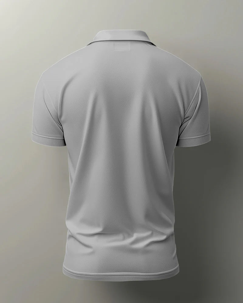 Denip Grey Polo T-Shirt for Men | Premium Matty Fabric Sports Wear Polo | Breathable & Stylish Activewear
